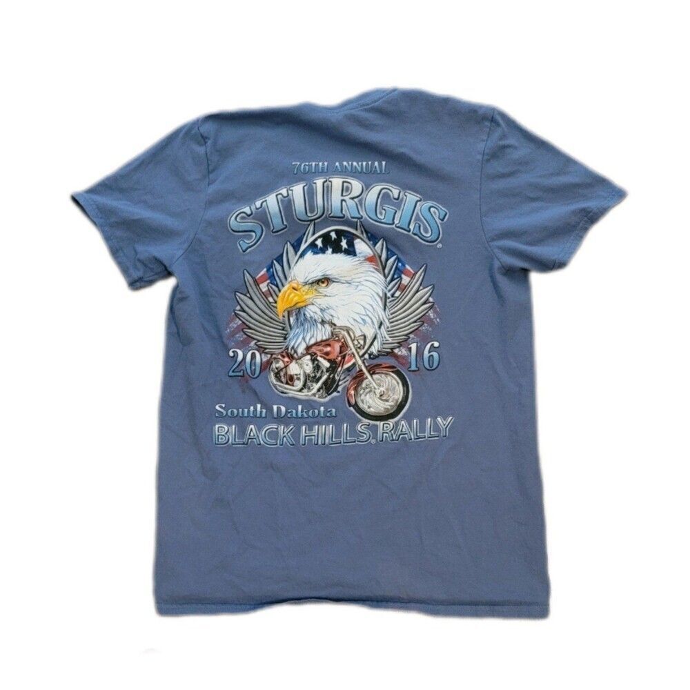 Sturgis Motorcycle Rally Short Sleeve Shirt Size Medium Y2K Style Harley Biker
